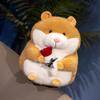 Cute, Chubby, Holding Roses, Hamster Plush Doll, Giving Girlfriend A Christmas Valentine'S Day Gift, Hamster Throw Pillow.