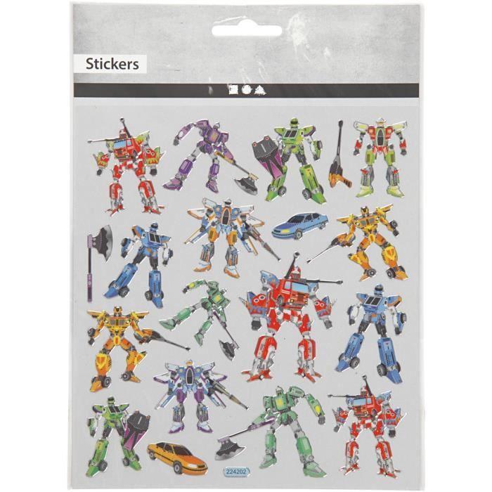Sticker Sheet - Creotime - Transformers - Multicolor - 16.5 X 15 Cm - 19 Pieces