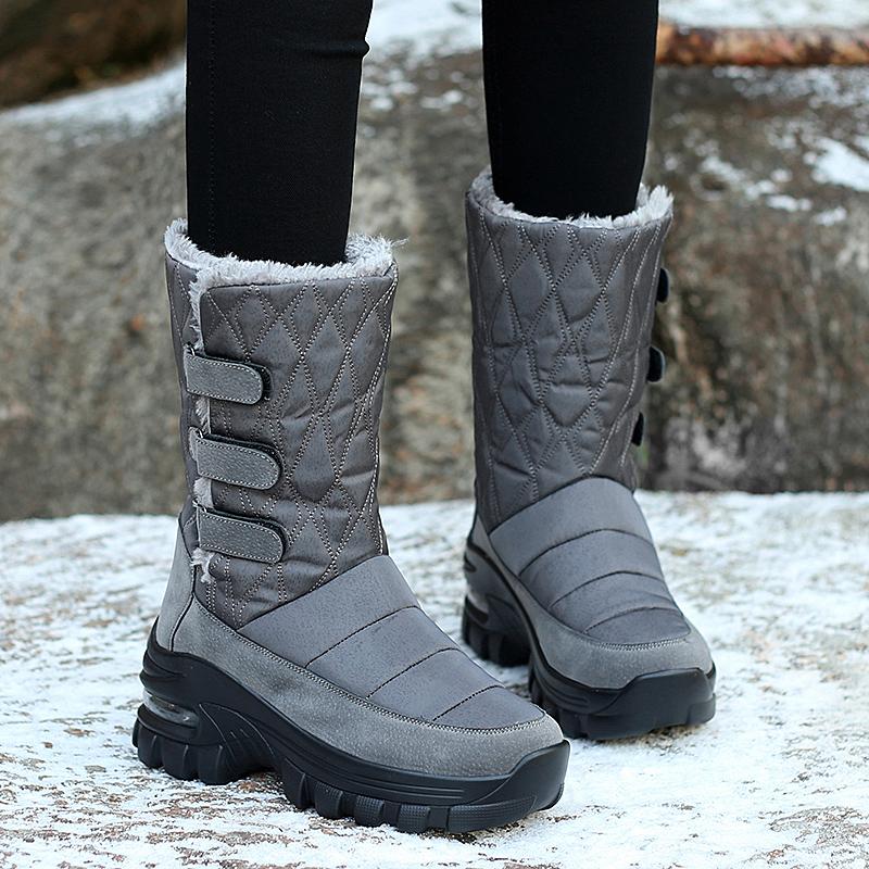 Women’s Winter Mid-calf Boots Snow Boots Casual Boots for Girl Booties Knee-high Boots Ankle Boots with Fur Plus Size