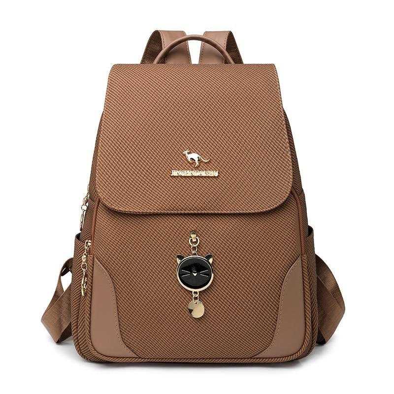 Fashionable Soft Leather Large-capacity Travel Backpack, Dual-purpose Single-shoulder Schoolbag Casually