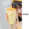 Cute Watermelon Ice Cream Bottle 320ml with Strap Pink