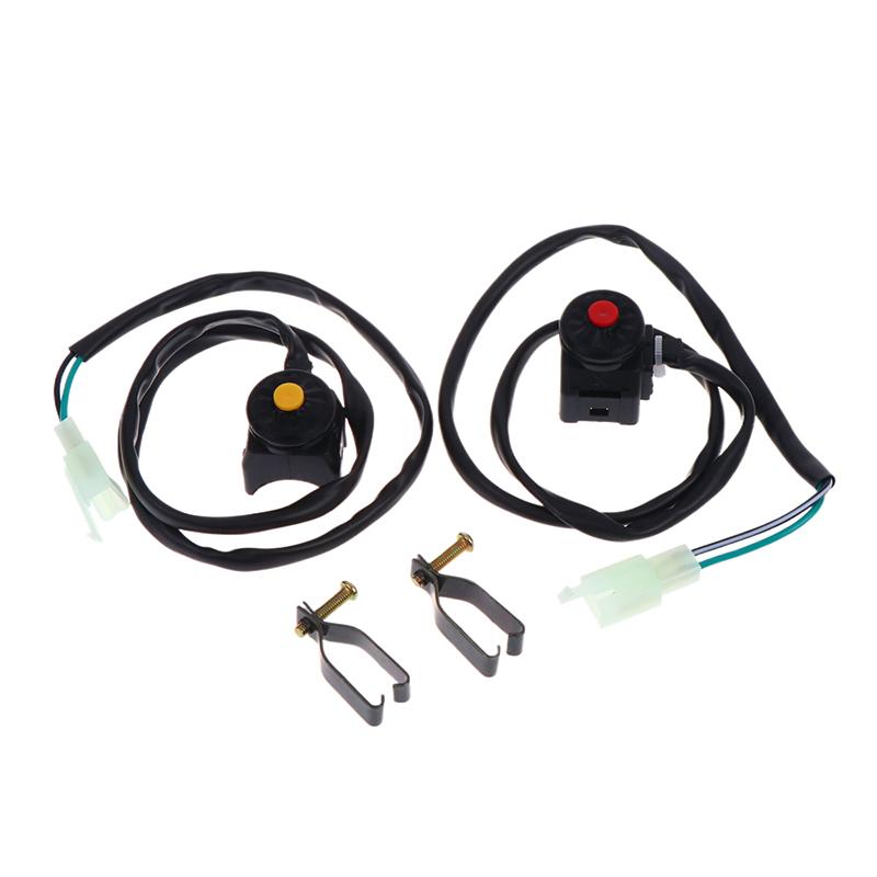 Motorcycle Kill Switch Red Push Button Horn Starter Control Switch Dirt Bike Atv Utv Dual Sport For 22Mm Handlebar Mounted Bars