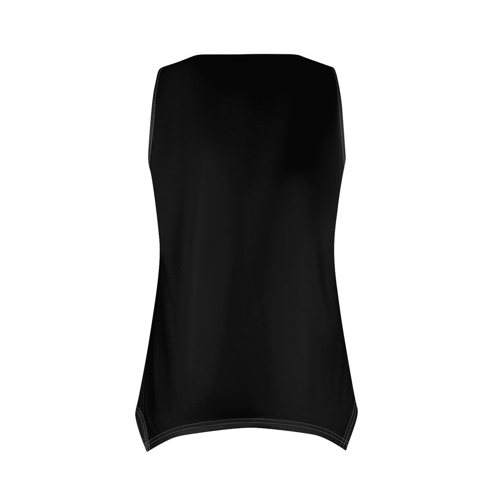 Women's Fashion Casual Color V-Neck Sleeveless Irregular T-Shirt Top