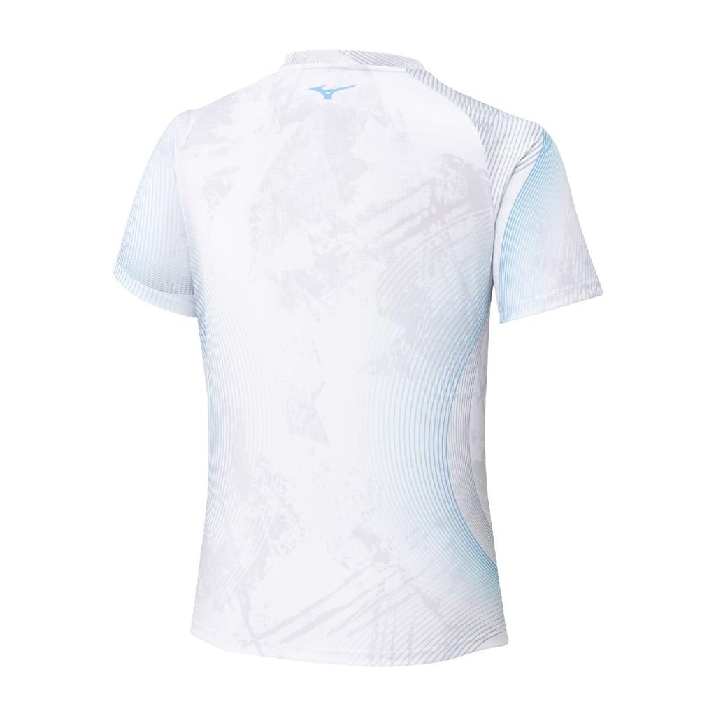 Tennis practice easy to move white x size M shirt, in, 62JAD052, unisex, blue,