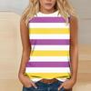 Women's Fashion Casual Easter Printed Round Neck Sleeveless T-Shirt Tops