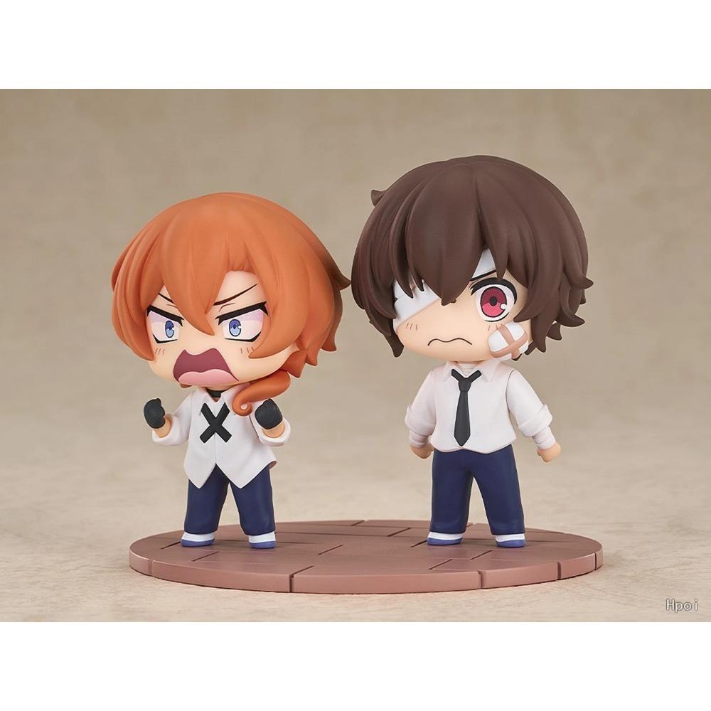 8CM Anime Bungou Stray Dogs Wan! Figure Dazai Osamu Nakahara Chuuya Qset Fourteen Year Old Ver Model Toy Doll Ornaments PVC Gift