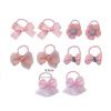 10Pcs/Set Fashion Cute Big Bow Hairbands Rubber Hair Accessories Flower Hair Rings Mesh Hair Ties Girls
