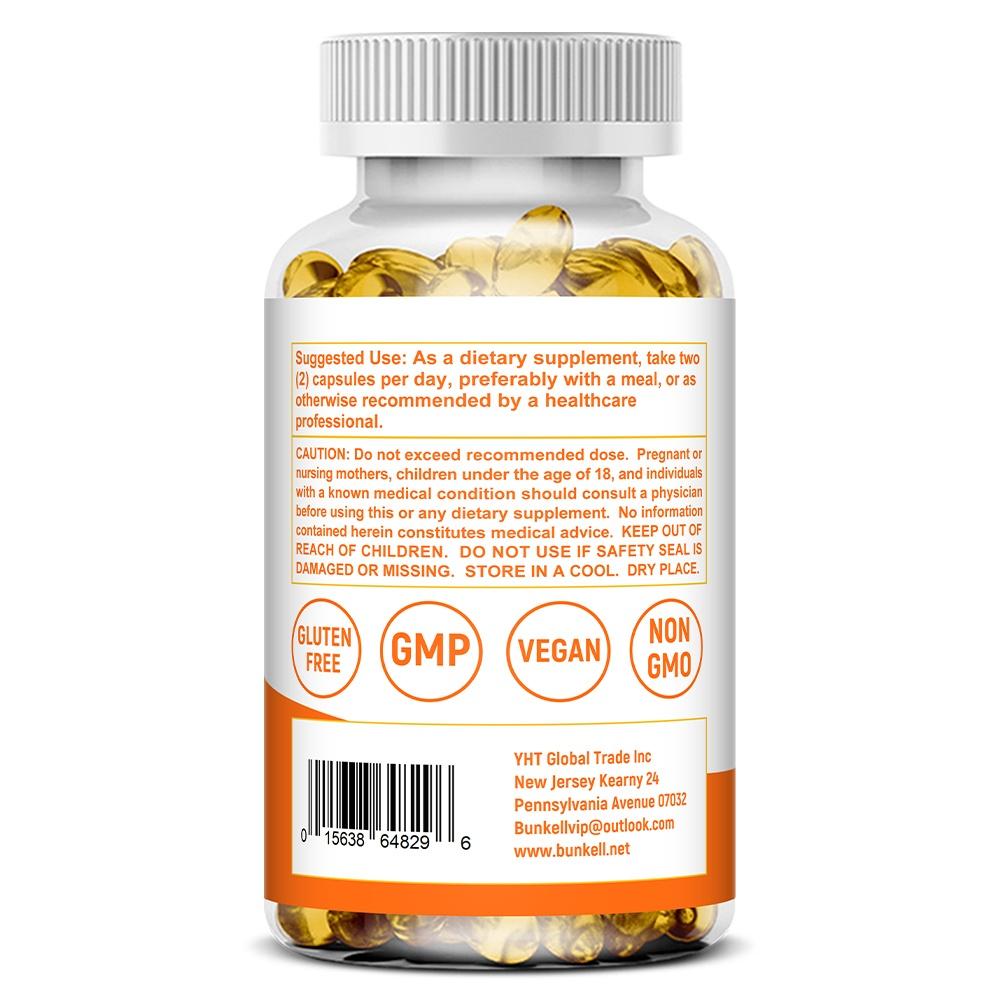 Bunkell Turmeric Curcumin Supplement with Black Pepper, Organic, 95% Curcuminoids, 1935mg Turmeric Root + 150mg Extract + 15mg, 120 Caps