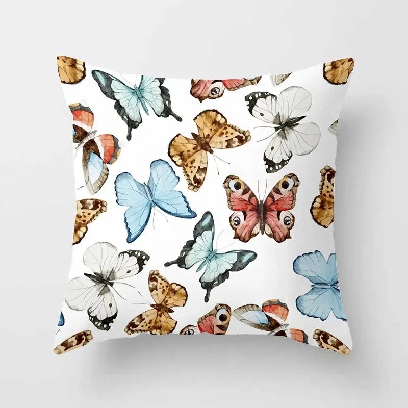 Beautiful Romantic Butterfly Series Decorative Home Pillowcases Living Room Sofa Cushion Covers Free Butterfly Pillowcases