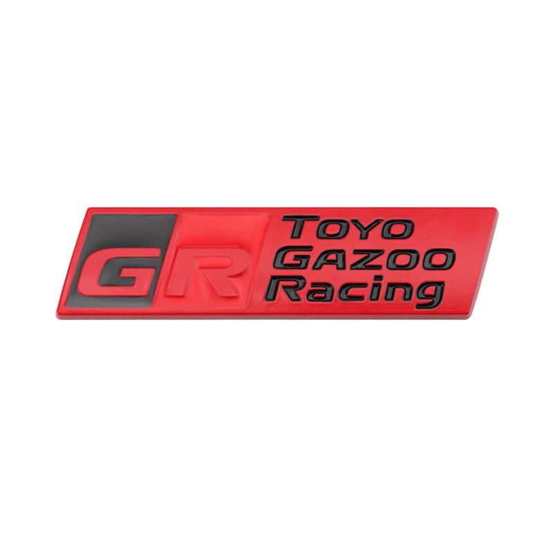 Car Styling Gazoo Racing GR 3D Car Front Grill Zinc Alloy Badge Adhesive Metal Emblem Decal for Supra AE-86 GT86 C-oroll-a