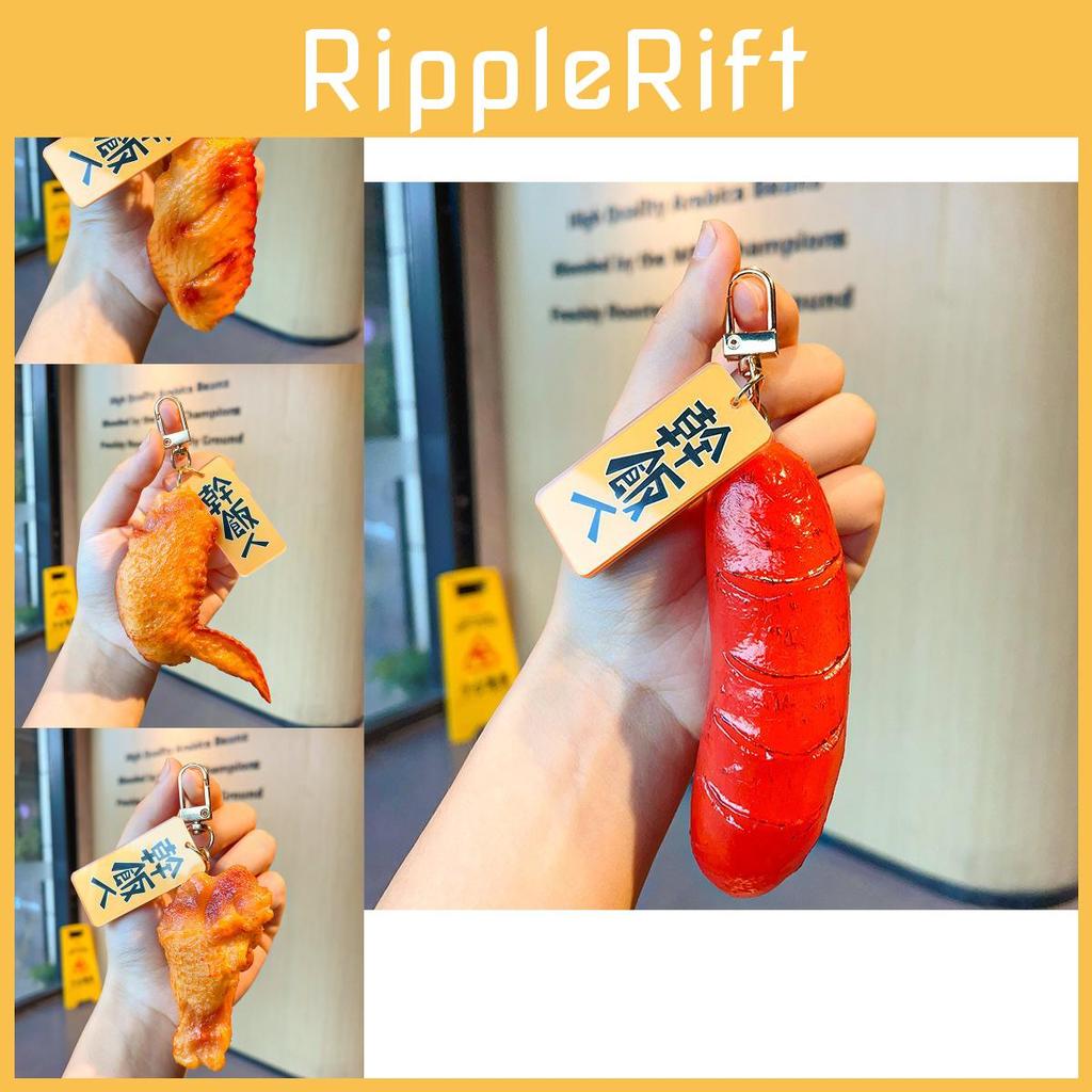 Realistic Food Keychain Cute Couples Gift Fun Novelty Bag Charm Key Accessory