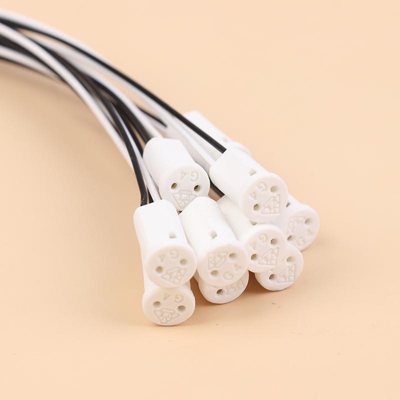 10Pcs/Lot 60Cm Length G4 Lamp Socket Stable Inner Wire Miniature Led  Lamp Holder Light Bulb Halogen Light Bulb Base