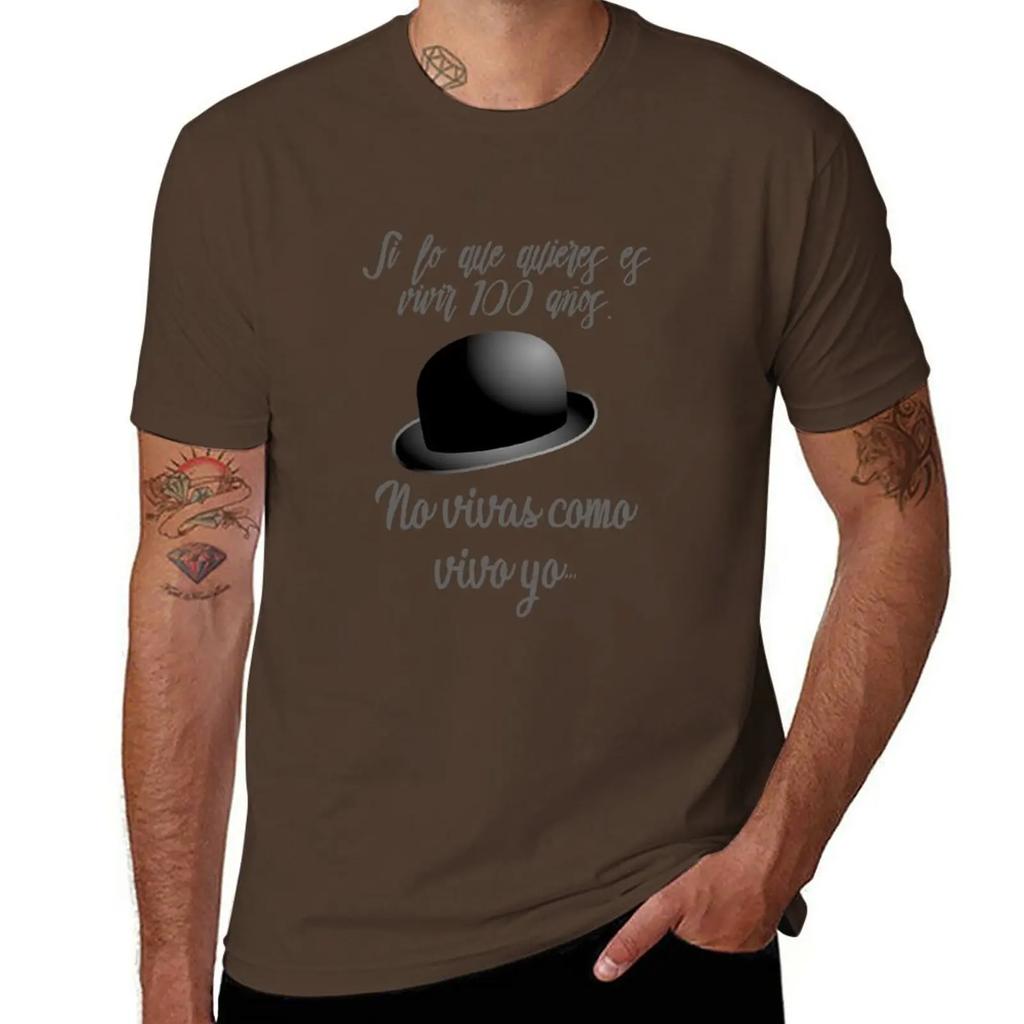 graphic t shirt heavyweight t shirts plain white t shirts men New Song Joaquín Sabinaif you want to live 100 years TShirt