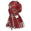 Elegant Red Plaid Scarf: Versatile High-End Shawl for Winter and Autumn