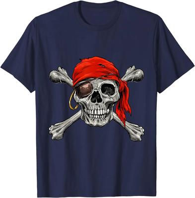 Jolly Roger Pirate Shirt Skull & Crossbones Shirt Halloween T-Shirt