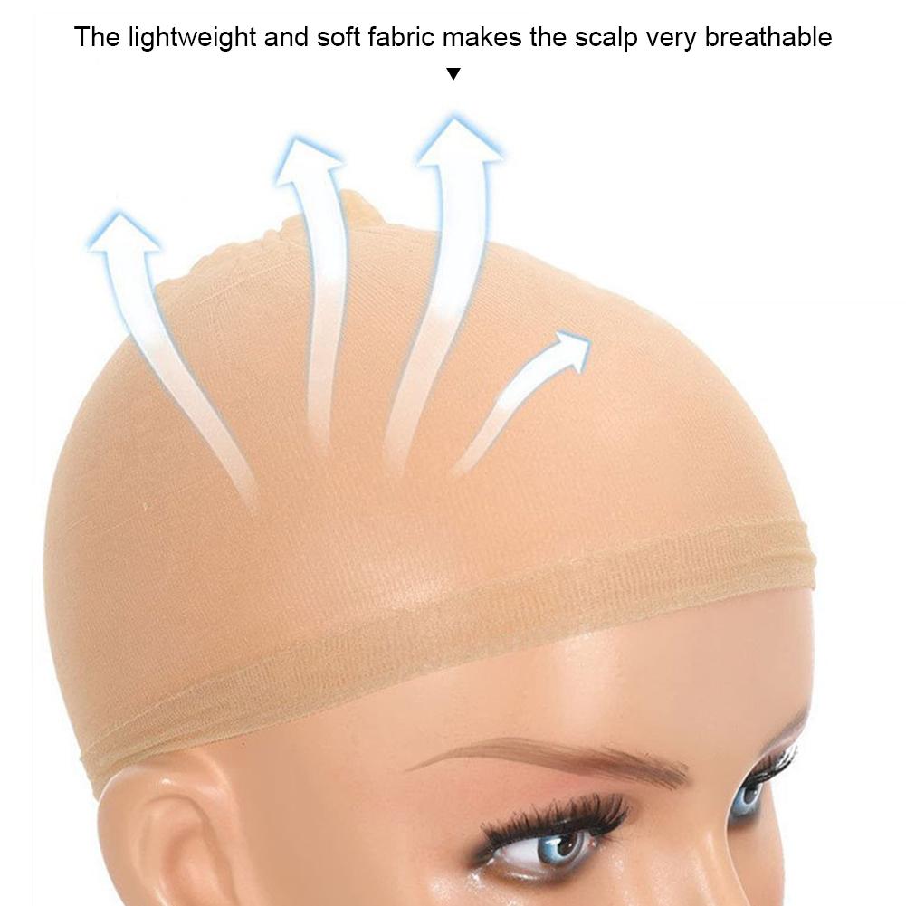 Großhandel HD Perückenkappe für Frauen Unsichtbare Ultradünne Dehnbare Strumpfkappen für Lace Front Perücken Transparente Perückenkappe Dünne Nylonkappe