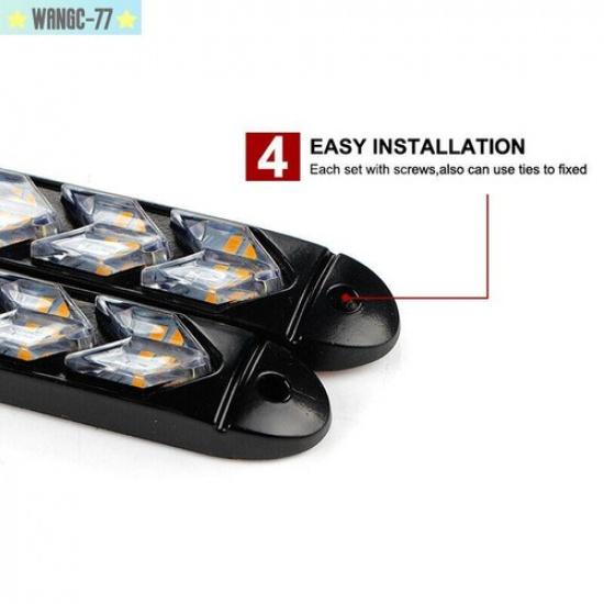 2X 12V 9LED Daytime Running Lights Car Strip DRL Driving Fog Turn Signal Lamp