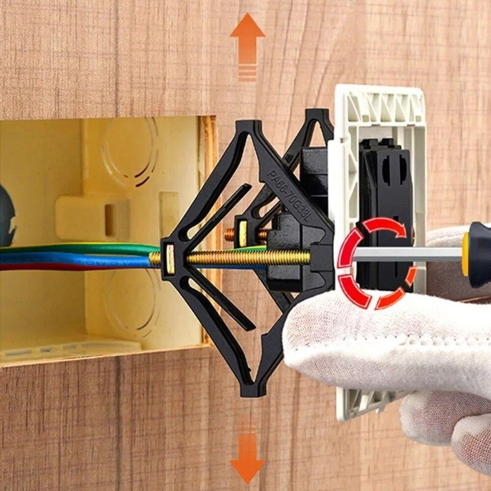 10pcs Reusable 86 Type Wall Socket Repairer Black Switch Box Repair Tool  Home