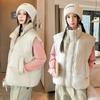 Herbst und Winter Daunen Baumwolle Weste Damen kurz locker Stehkragen Baumwolle Weste Thermoweste Oberbekleidung gerade