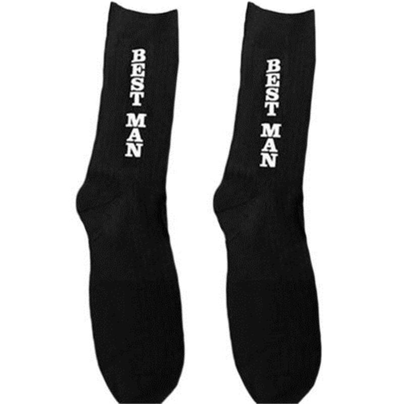 Buy Fashion Casual Black Wedding Socks Groomsman Groom Best Man Socks