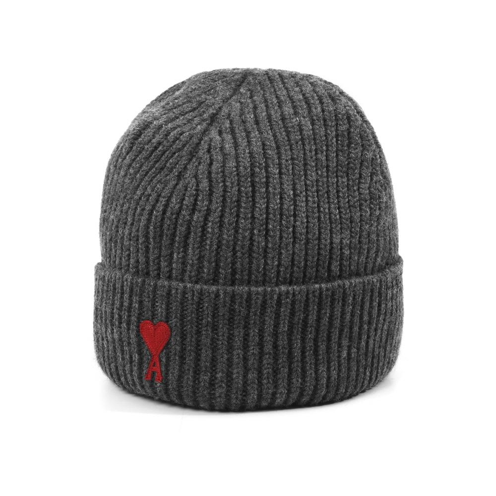 

Шапка біні з логотипом серця Ami Bfuha116 018 084 BFUHA116 018 084