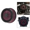 High Flow Reusable Motorcycle Air Filter Intake Cleaner Round Tall Fit for Harley Touring FXDLS Softail Sportster