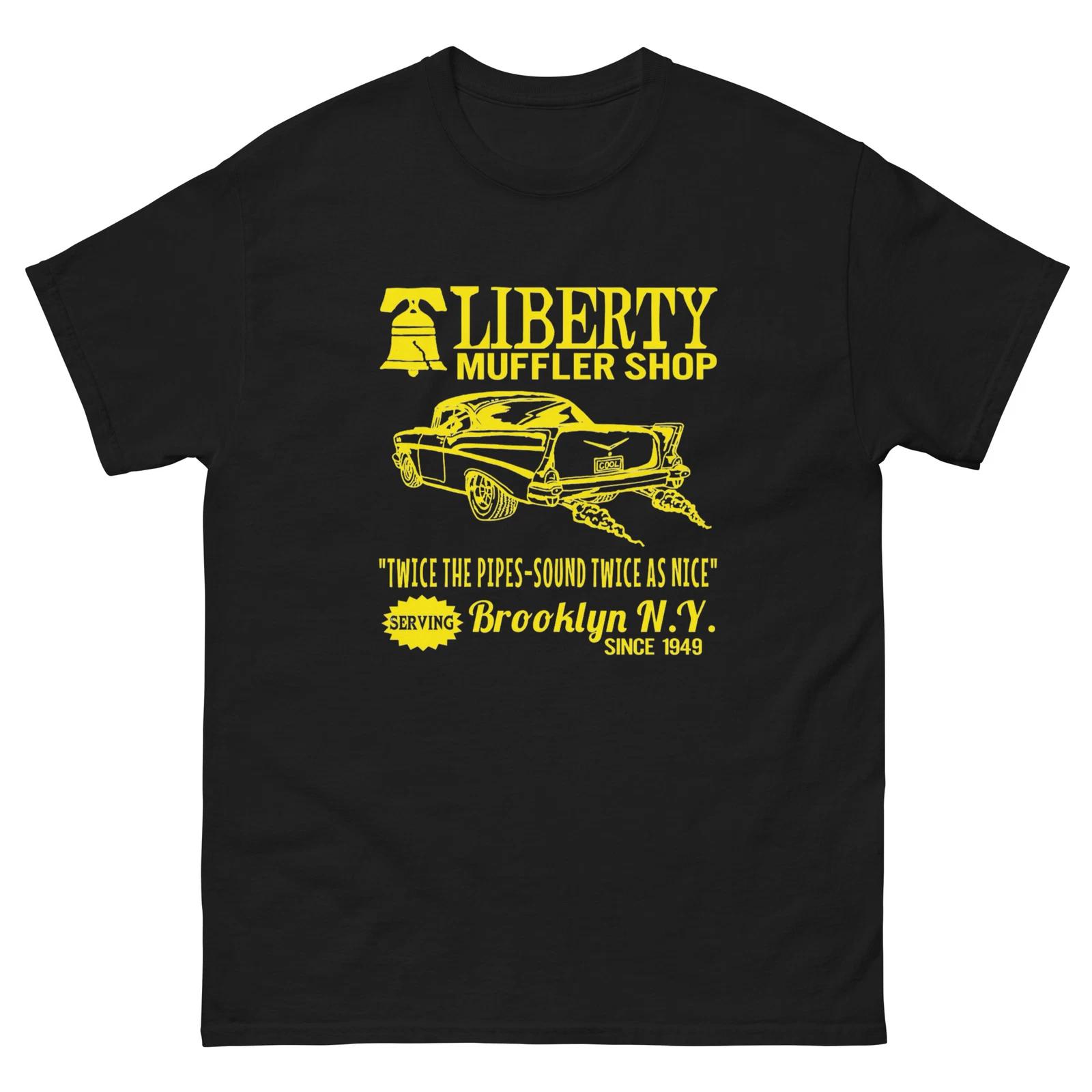 LIBERTY MUFFLER SHOP BROOKLYN NY 57 CHEVY T-Shirt by RACE CITY RETRO S