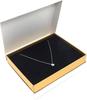 and My Jewelry Platinum Necklace with a Single CZ Stone and Diamond 4012 [Your Box] 0.7ct (April Birthstone) (Gift Wrapped) (Necklace Only)