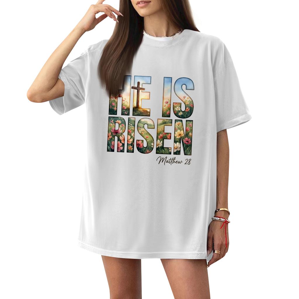 Women's Casual Letter Print Short-sleeved Top T-shirt