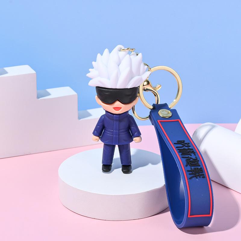 

Anime Jujutsu Kaisen Cosplay keychain Gojo Itadori Fushiguro Kugisaki Sukuna Kawaii Doll Keyrings for Bag Pendant Key Holder
