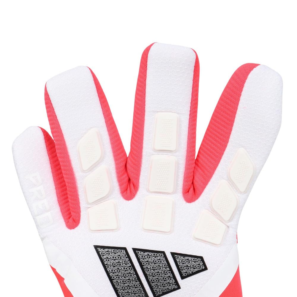 Adidas Predator GL Competition Fußballhandschuhe, Unisex, Erwachsene, BT866 Weiß/Klares Rot/Schwarz (KA7799) 7