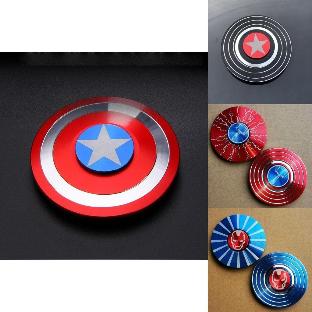 Vibrantly Colored Captain America Fidget Spinner With High-speed Rotation For Stress Relief