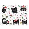 Wall Sticker Christmas Wall Sticker Black Cat Star Atmosphere Christmas Window Sticker Refrigerator Sticker Kitchen Children's Room Wallpaper