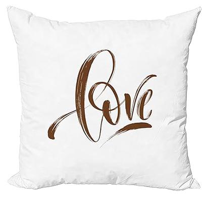 Home Decor Stylish Brown Patterns Love Themed Pillow Covers Pattern Cushion Cover Suitable For Sofa Bedroom Car Pillow Cover