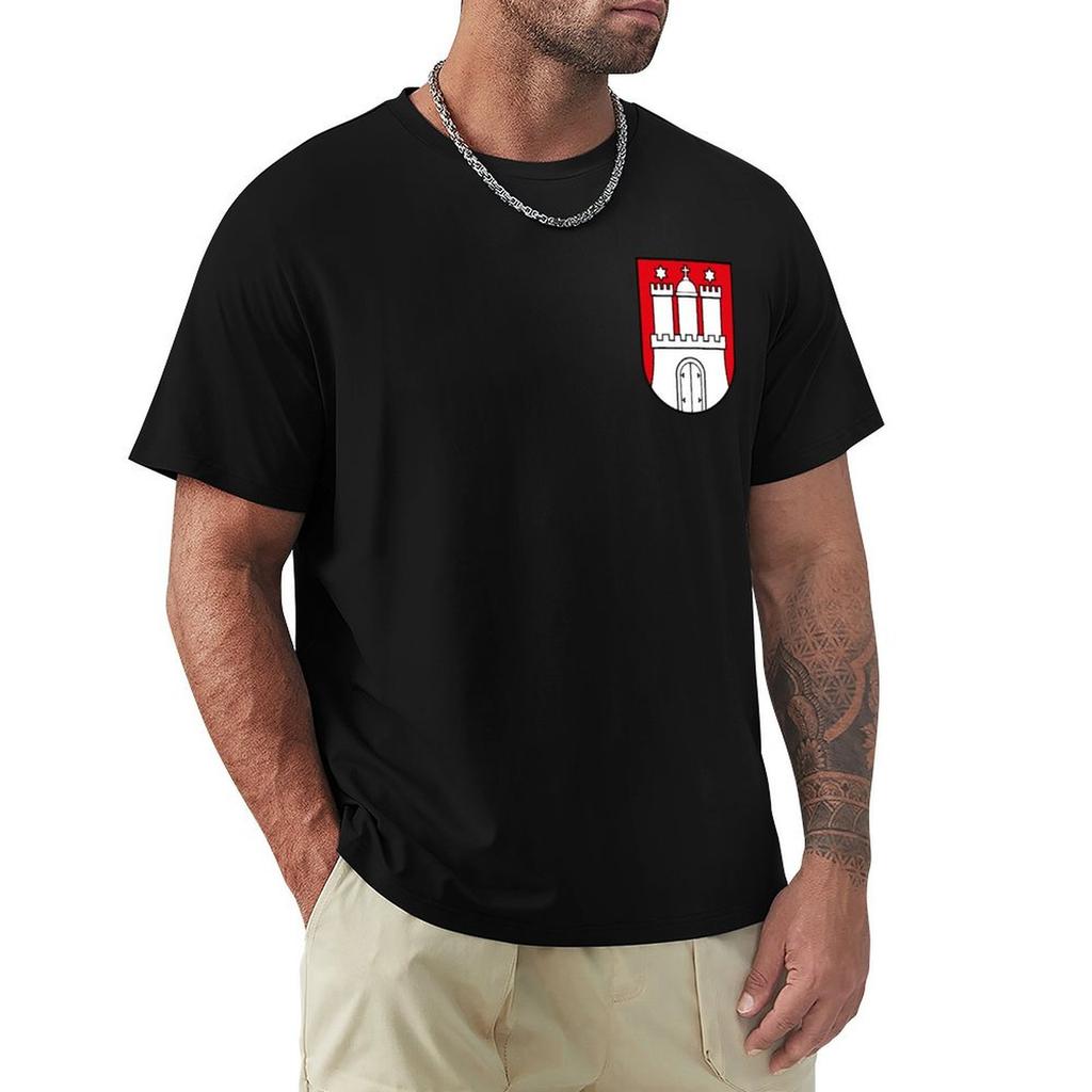 Hamburg Coat Of Arms (Minor) Gerunisexy Tshirt Basic Simple Design Short Sleeve Shirt