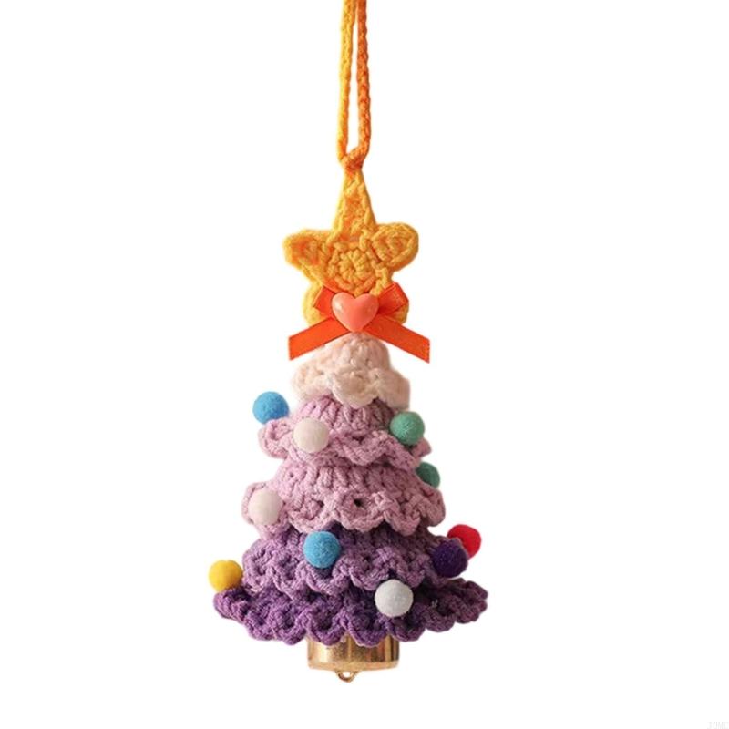 Christmas Car Hanging Ornament Hand Knitted Christmas Tree Hanging Decoration J0MC