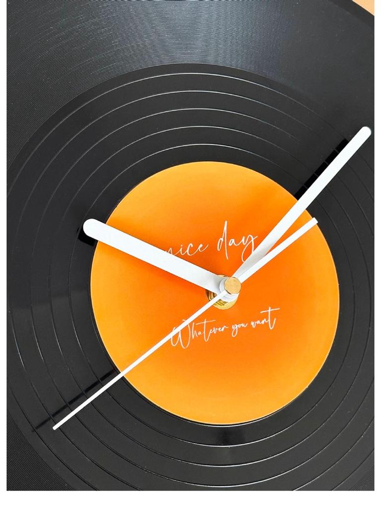 Retro Black Vinyl Record Sunset Clock for Living Room, Office Desk, Wine Cabinet, or TV Wall.