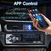 Car MP3 Radio 1 DIN Car Bluetooth Player 7 Colorful Lights Stereos for Car Universal 12V FM Music Radio with Steering Wheel Controller USB Charging
