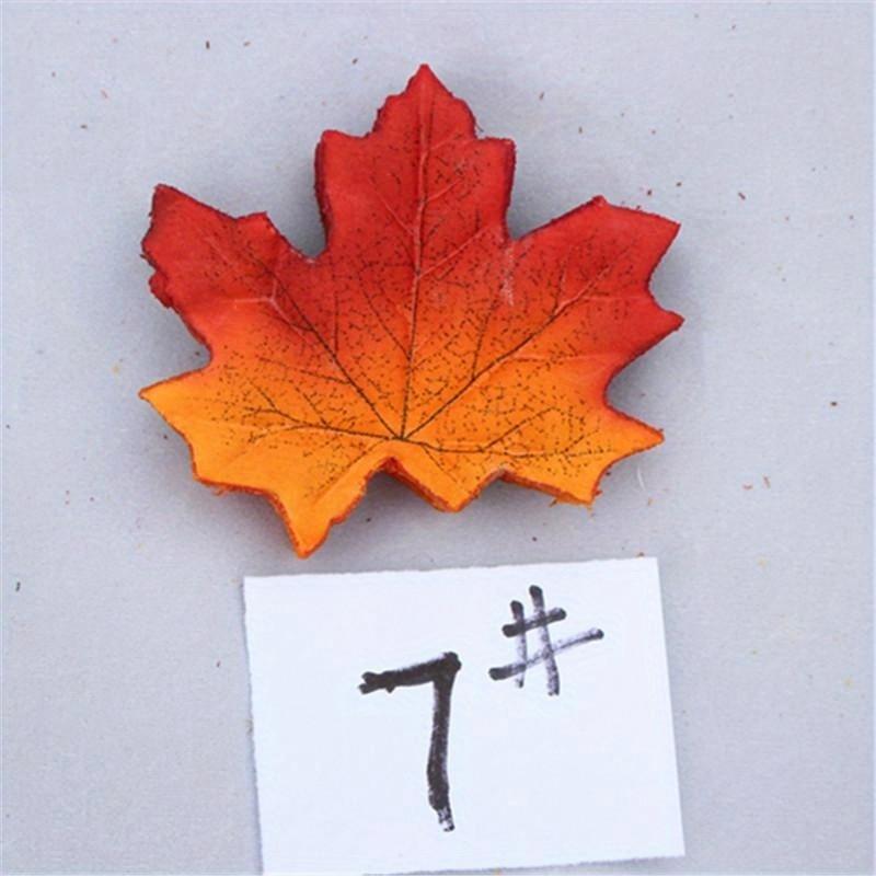 50Pieces Artificial Maple Leaves Fabric Tree Leaf DIY Wedding Birthday Event Multicolor Autumn Fall Theme Party Decor