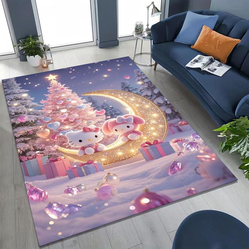 27 Style Cute My Melody Sanrio Rug for Bedroom Living Room Sofa Home Doormat Decor, Large Kids Play Non-slip Floor Mat Gift