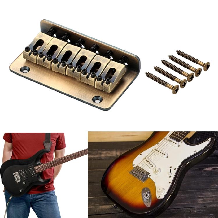 6 String Electric Bass Fixed Bridge Professional Bass Accessory Fixed Bridge Metal Texture Bass Guitar Part for Guitar