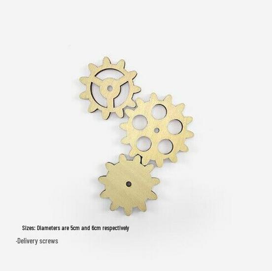 Hand-Painted DIY Busy Board: Educational Wooden Gears & Clock Ornament for Teaching and Decoration