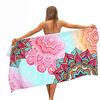 Purple Leaves Microfiber Beach Towel Flower Absorbent Swimming Towel Lightweight Quick Drying Pool Towel Perfect For Men Women