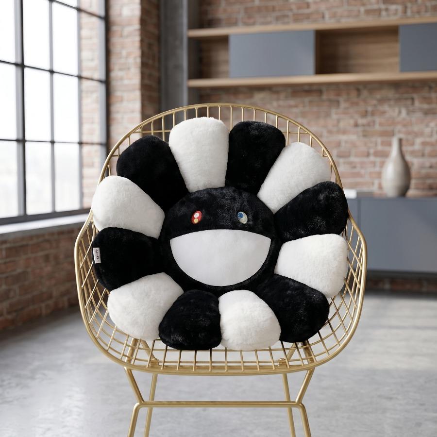 Kawaii Sonnenblumen Kuschelkissen Puppe Blume Niedliches Lächeln Regenbogen Sonnenblume Dekokissen Plüschtier Büro Rückenstützkissen Geschenk
