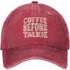 Kaffee Vor dem Reden Grafik Baseballkappe Vintage Gewaschener Denim Dad Hat Verstellbar Unisex