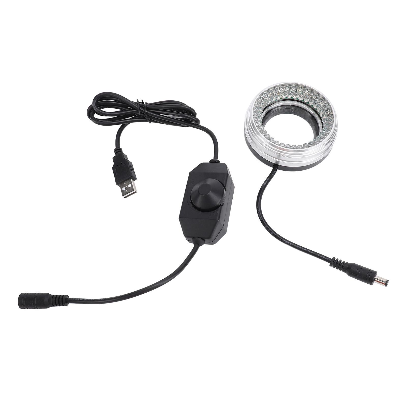 

Microscope LED Circle Light White 6500K 72 Beads Adjustable Brightness Microscope Light Source Lamp