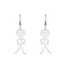 Hip Hop Doodle Earrings Stainless Steel Women Trendy Middle Finger Stickman Dangle Earrings Jewelry Gift