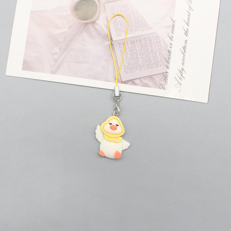 Entzückender Schiel-Enten Schlüsselanhänger & Handy-Anhänger - Strohhut-Accessoire & Rucksack-Anhänger Geschenk