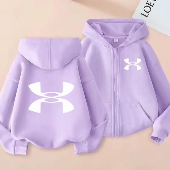 Kinder Strickjacke Herbst Winter Hoodie Reißverschluss Stil Sweatshirt 3-12 Jahre Jungen Mädchen Buchstabe Sport Oberteil Lässige Mode Lockere Jacke Kleidung