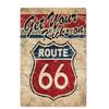 Route 66 Souvenir License Plate, American Auto Metal Sign 20x30cm